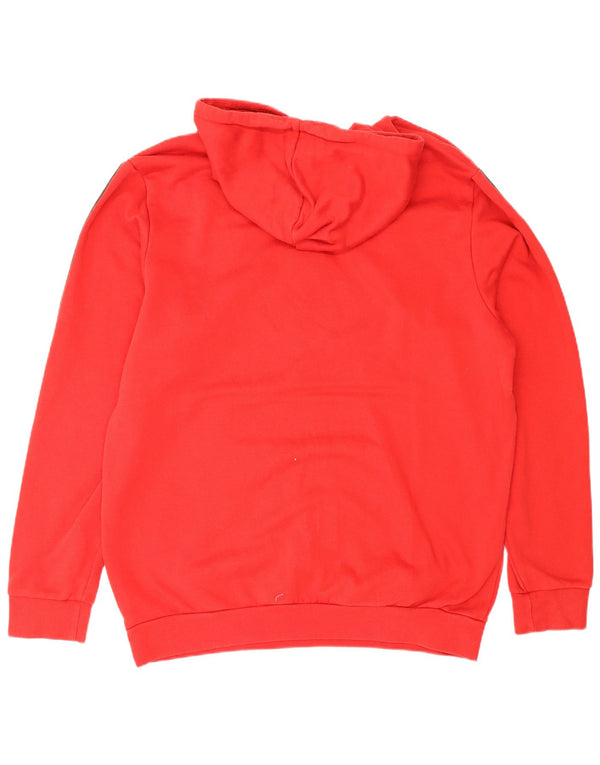 Мужской джемпер с капюшоном Adidas с рисунком XL, красный хлопок