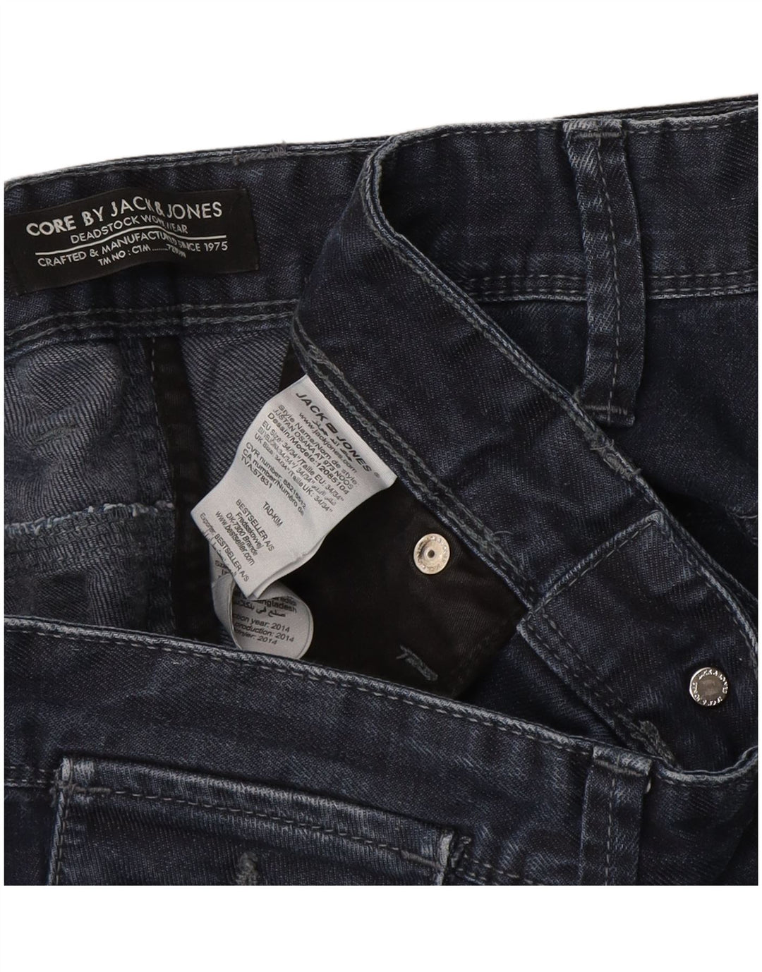 Мужские джинсы Jack & Jones Stan Bootcut W34 L34 темно-синие, хлопок