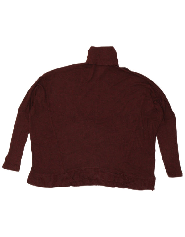 Женский джемпер с высоким воротником Zara UK 14, средний бордовый с крапинками