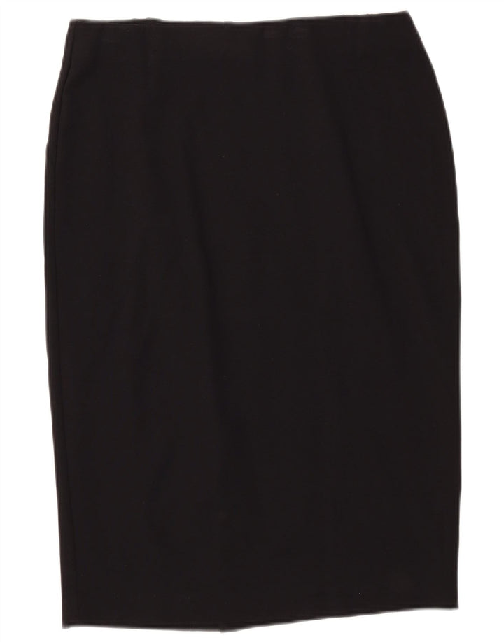 Женская юбка-карандаш Marks & Spencer UK 12 Medium W34 Черная вискоза