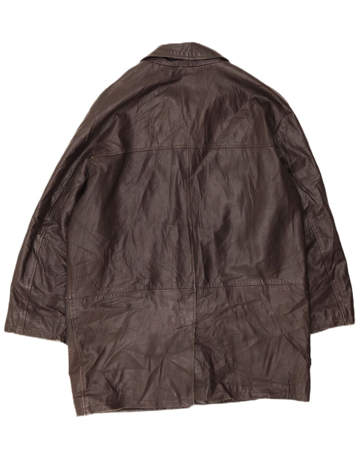 CONBIPEL Мужское кожаное пальто IT 54 XL Коричневое кожаное