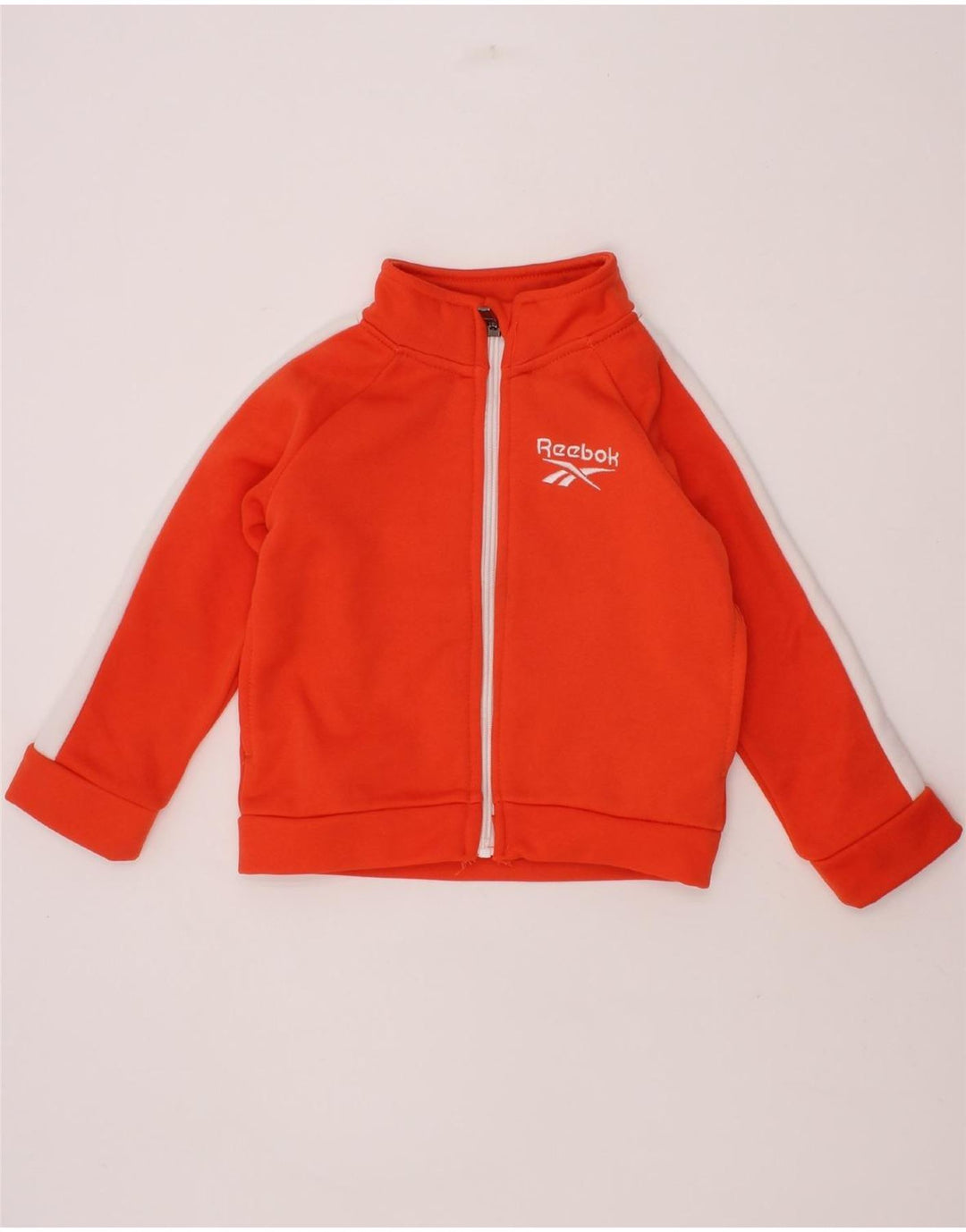 REEBOK Girls Tracksuit Top Jacket 2-3 Years Orange Colourblock Polyester Vintage Reebok and Second-Hand Reebok from Messina Hembry 
