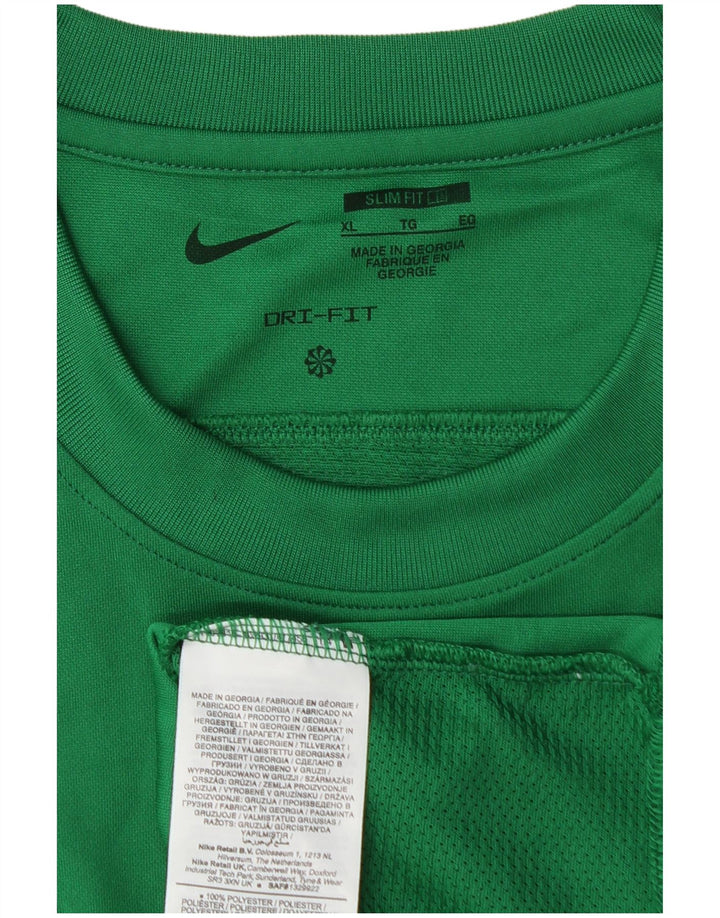 NIKE Mens Big & Tall Slim Fit Graphic T-Shirt Top XL Green Polyester