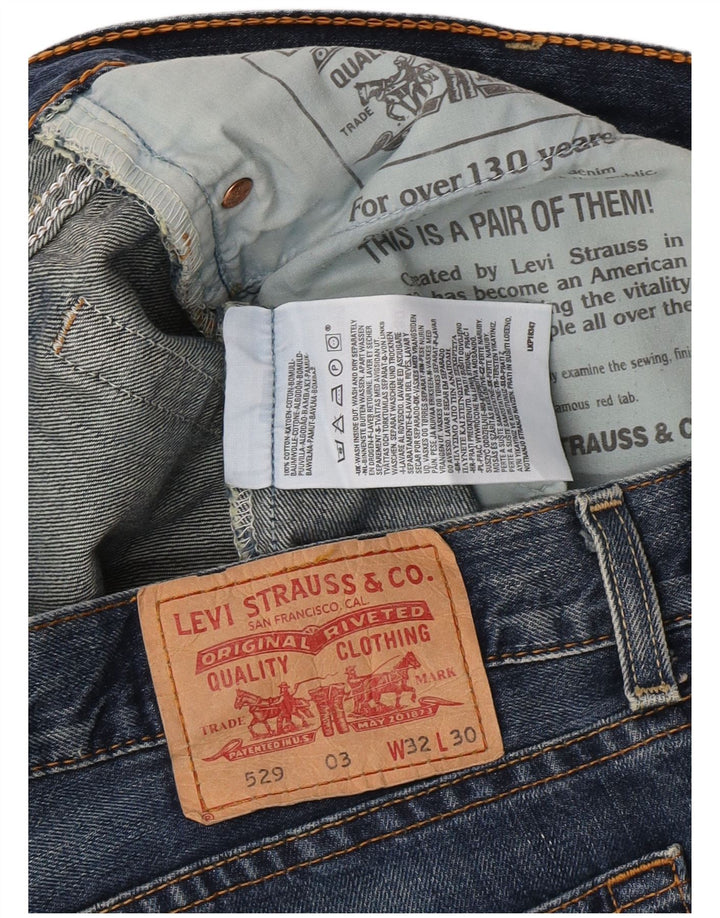 Женские расклешенные джинсы Levi's 529 W32 L27, синий хлопок