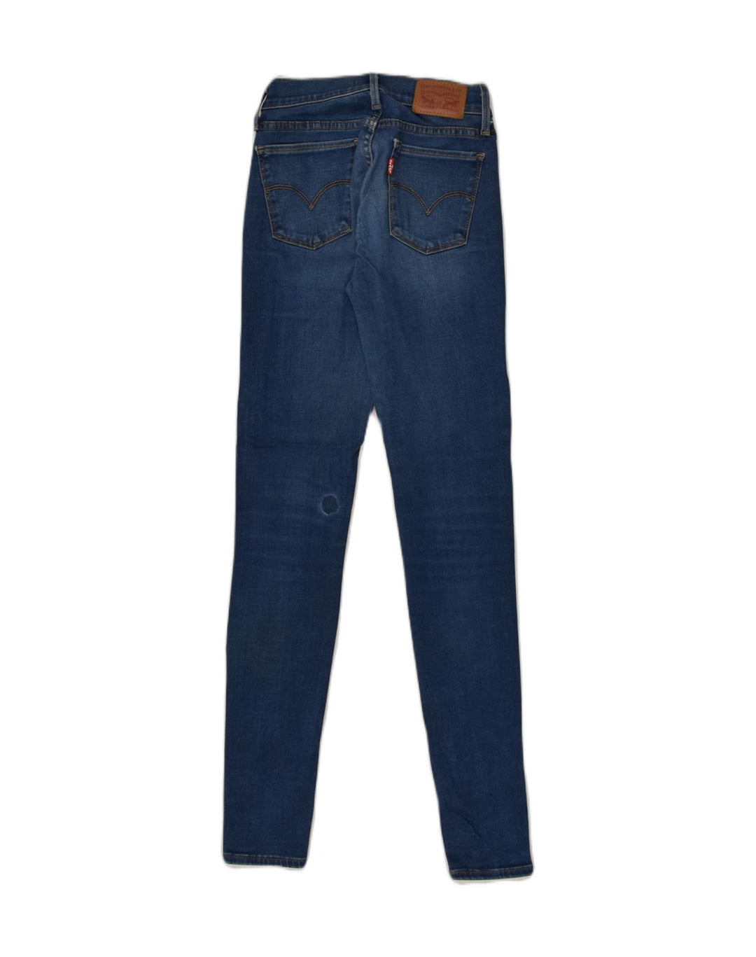 LEVI'S Womens Skinny Jeans W24 L30 Navy Blue Cotton | Vintage Levi's | Thrift | Second-Hand Levi's | Used Clothing | Messina Hembry 