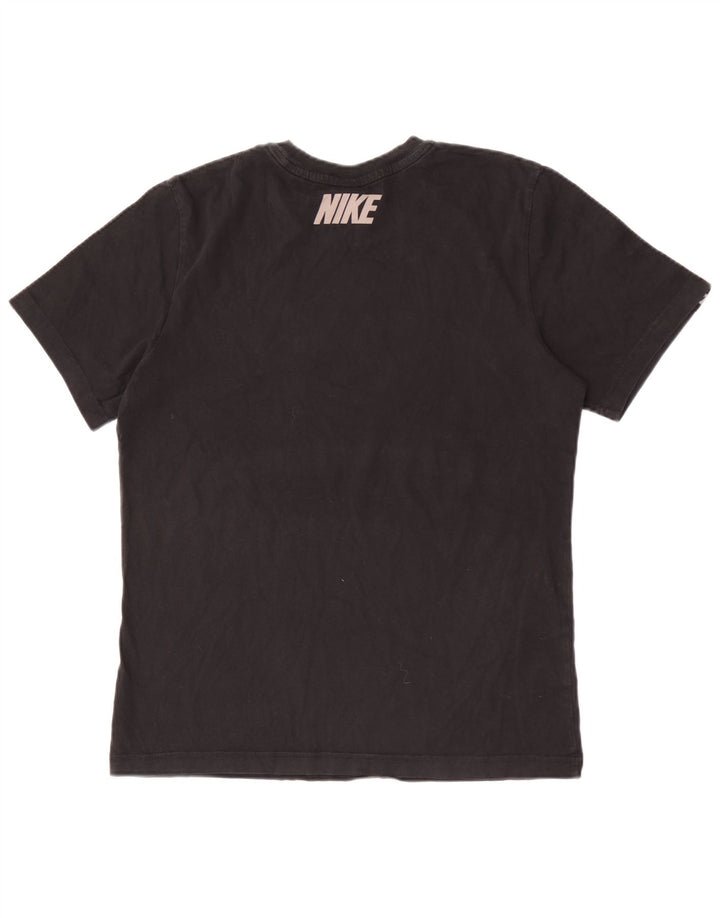 Мужская футболка с рисунком Nike, средний черный, хлопок с цветными блоками