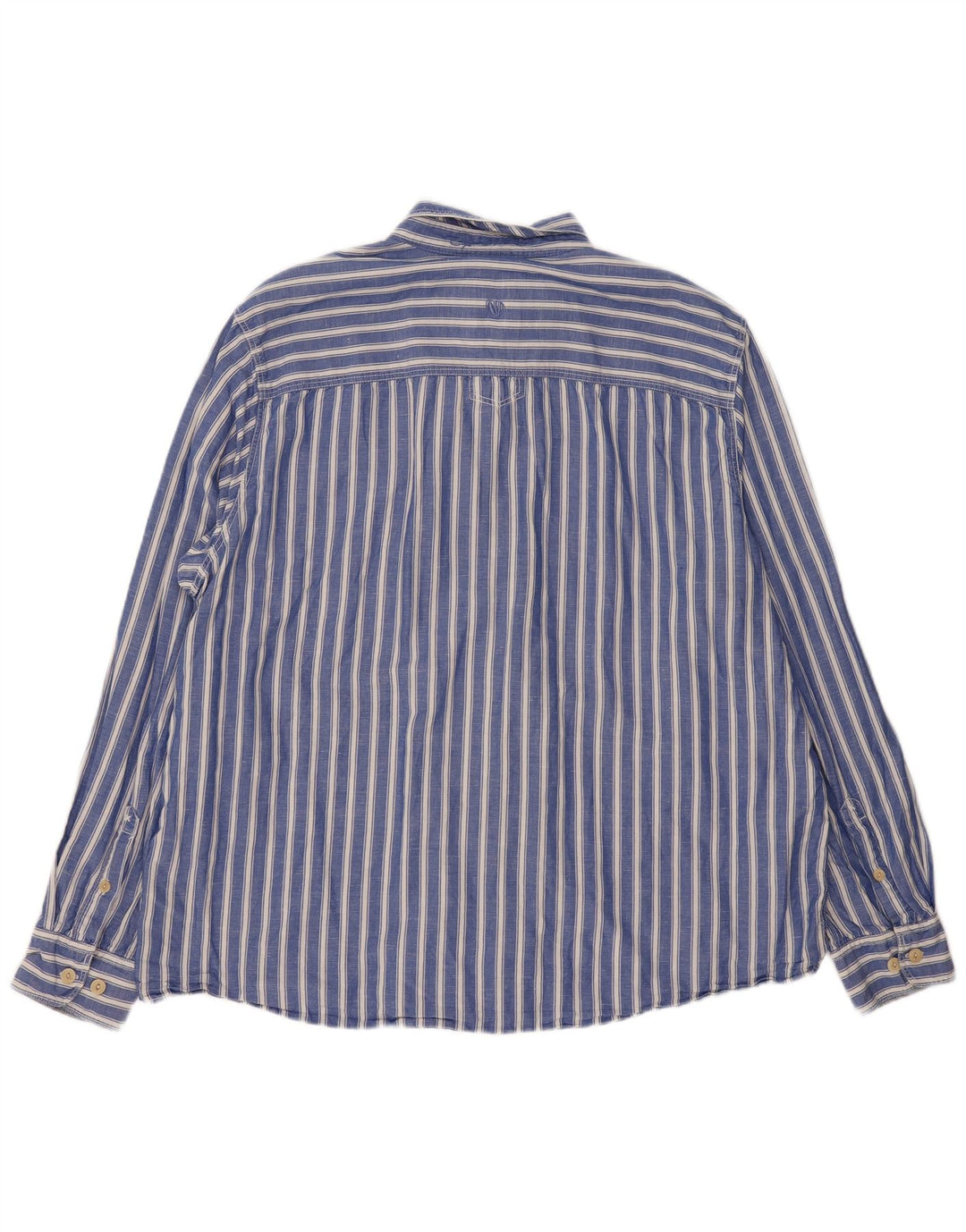 Мужская рубашка Fat Face 2XL из хлопка в синюю полоску
