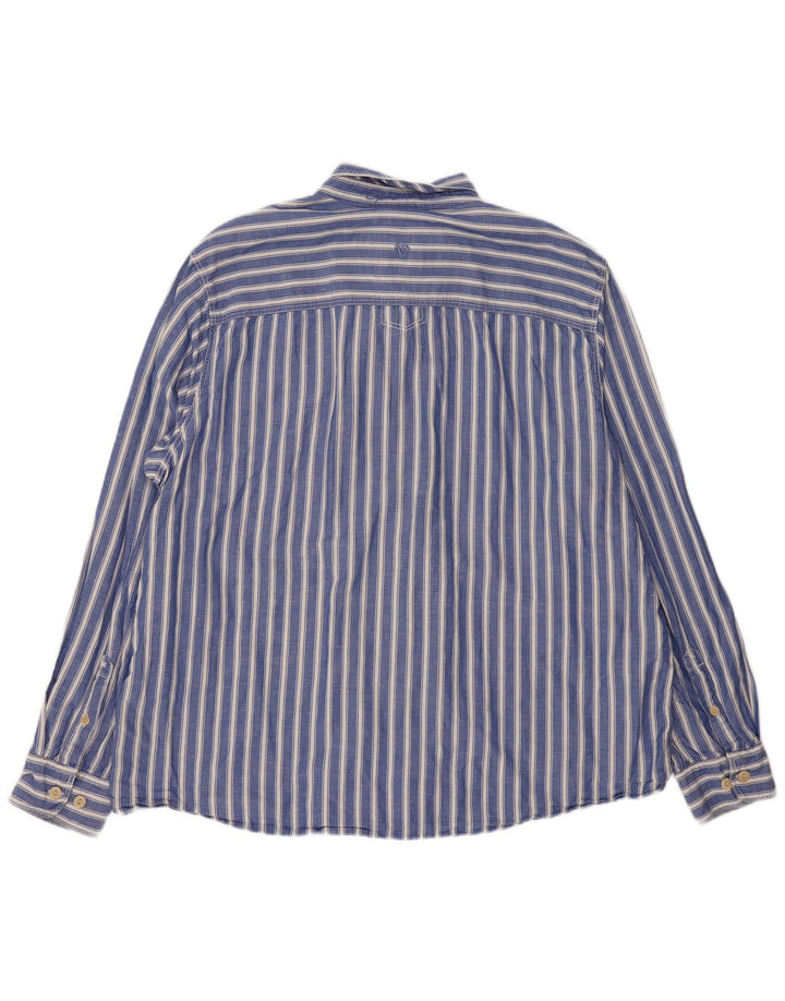 Мужская рубашка Fat Face 2XL из хлопка в синюю полоску