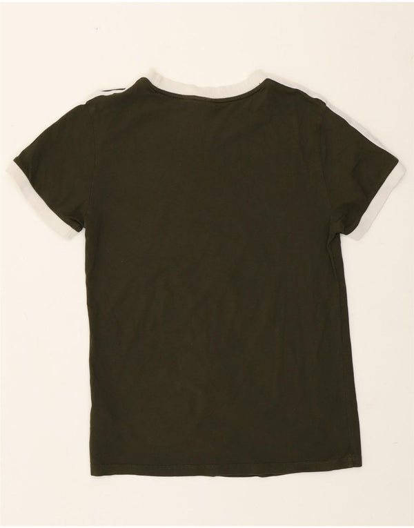 Женская футболка Adidas Top UK 4 XS Хаки, хлопок с цветными блоками