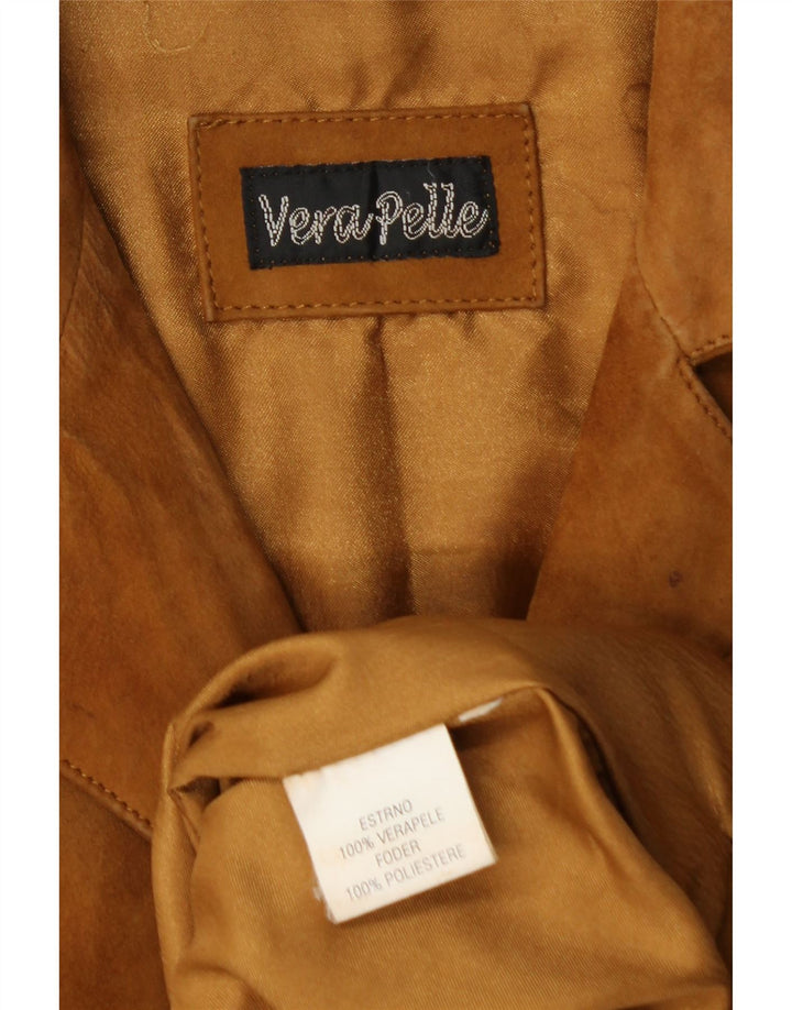 ВИНТАЖНАЯ женская замшевая куртка UK 18 XL коричневая кожа