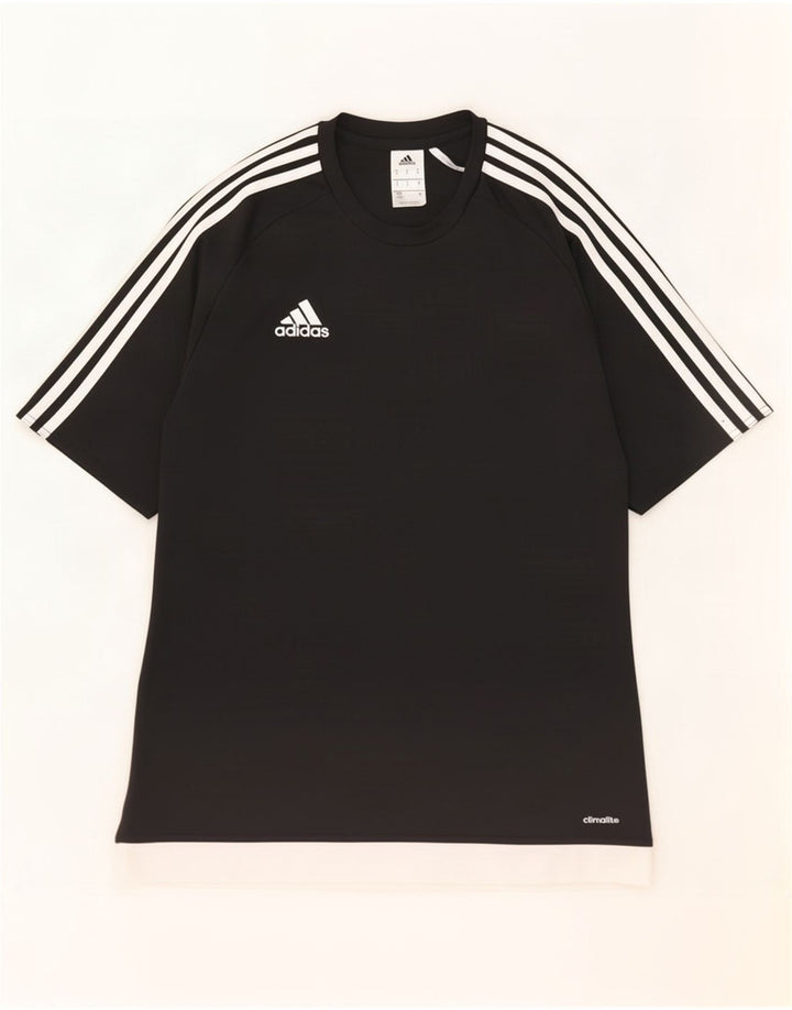 Мужская футболка Adidas Climalite Top Medium Black с цветными блоками из полиэстера