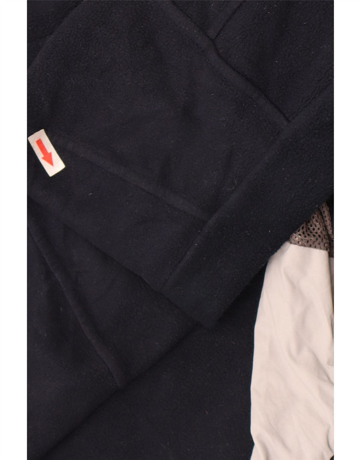 Мужская флисовая куртка Helly Hansen с графическим рисунком UK 40, большая темно-синяя с цветными блоками
