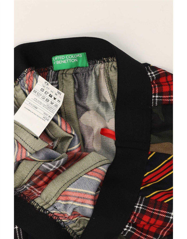 Benetton Женская юбка-трапеция, маленькая W26, разноцветный камуфляжный полиэстер