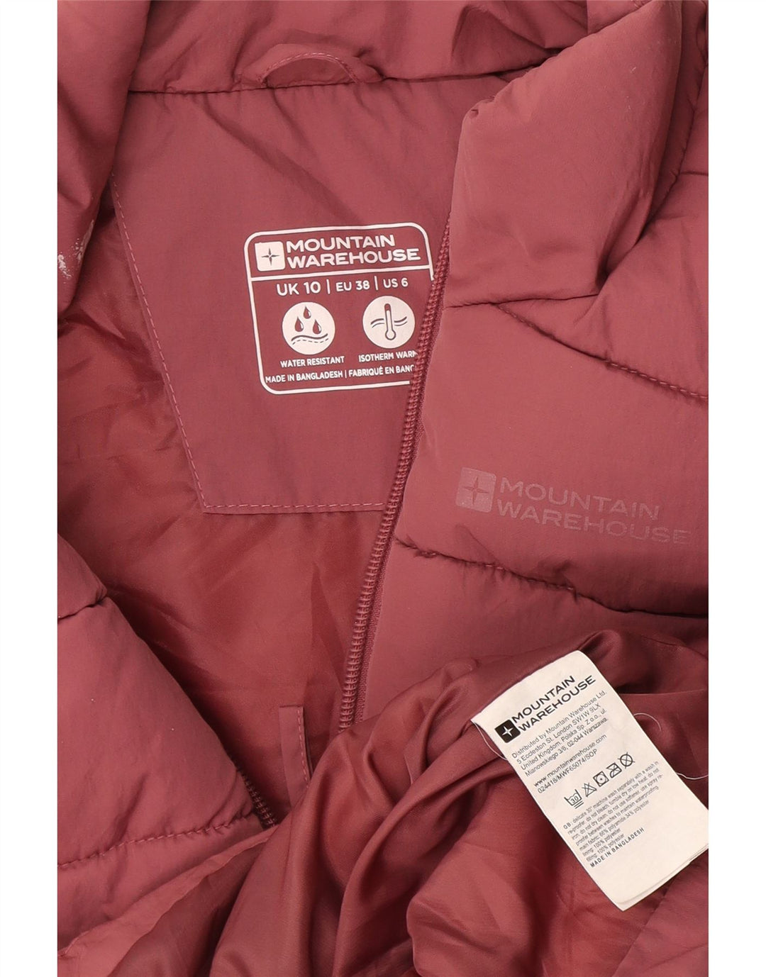 Женский утепленный жилет Mountain Warehouse, 10 шт., маленький розовый из полиэстера, Великобритания