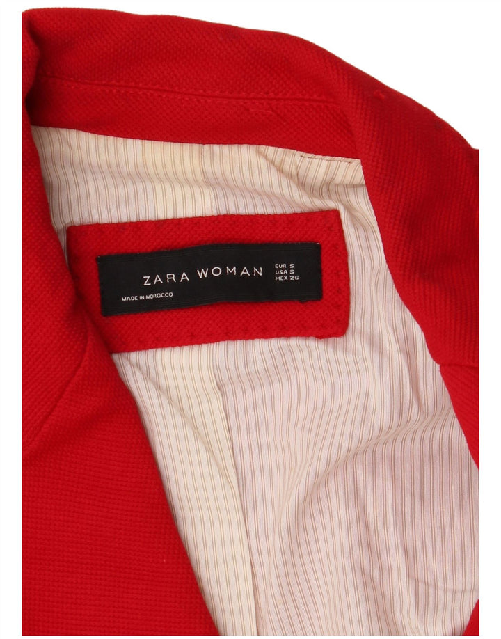 Женский пиджак на 1 пуговице Zara UK 10, маленький красный