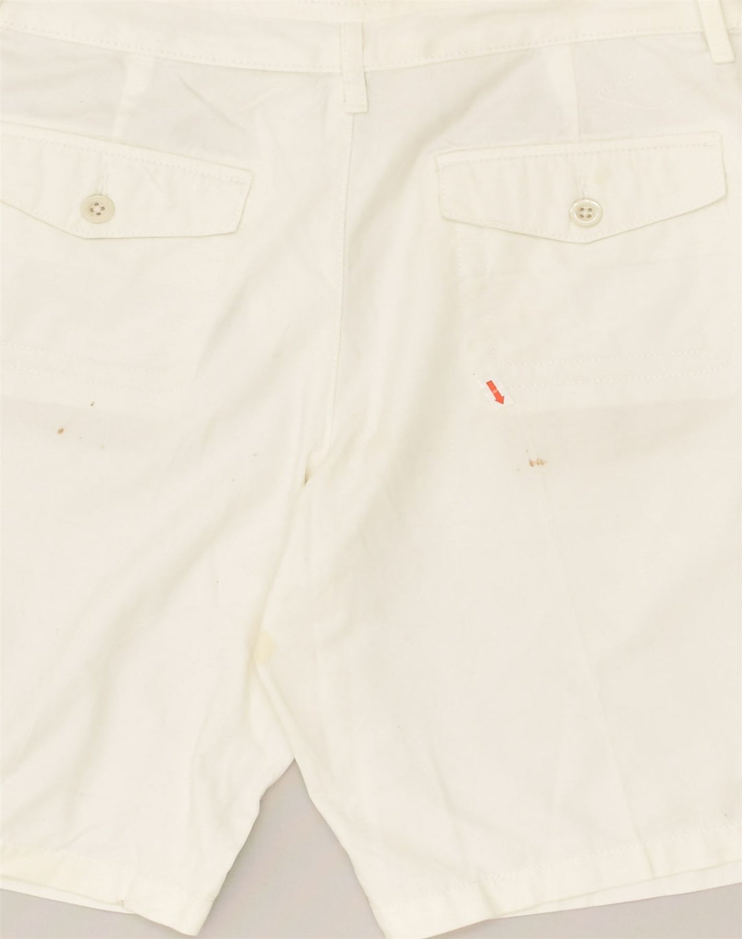 EDDIE BAUER Womens Chino Shorts US 8 Medium W31 White Cotton | Vintage Eddie Bauer | Thrift | Second-Hand Eddie Bauer | Used Clothing | Messina Hembry 