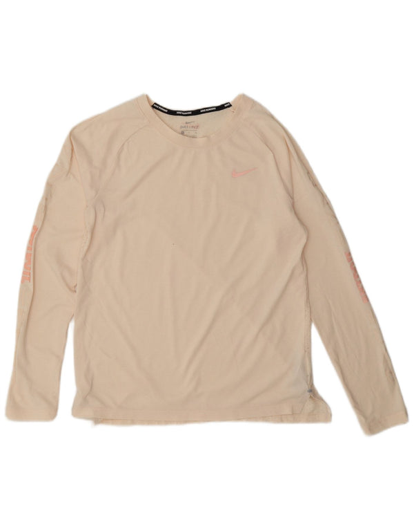 Женский топ с графическим рисунком Nike Dri Fit UK 10, маленький белый полиэстер