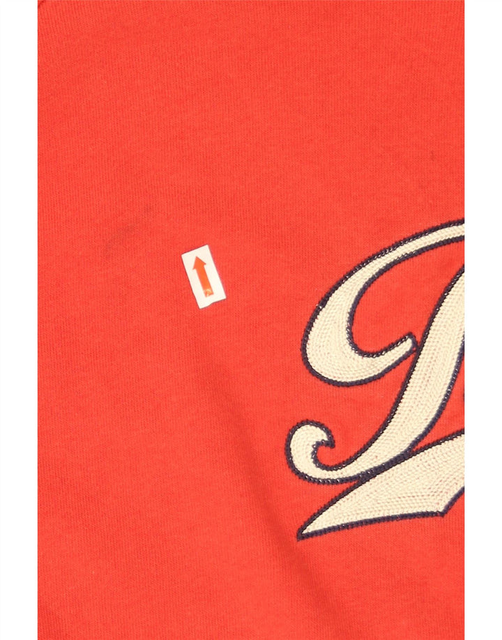 Мужской свитшот с рисунком Puma, хлопковый джемпер среднего красного цвета