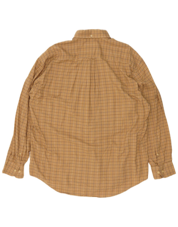 Мужская рубашка Nautica XL, хлопковая бежевая клетка