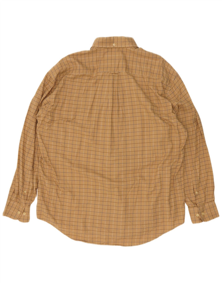 Мужская рубашка Nautica XL, хлопковая бежевая клетка