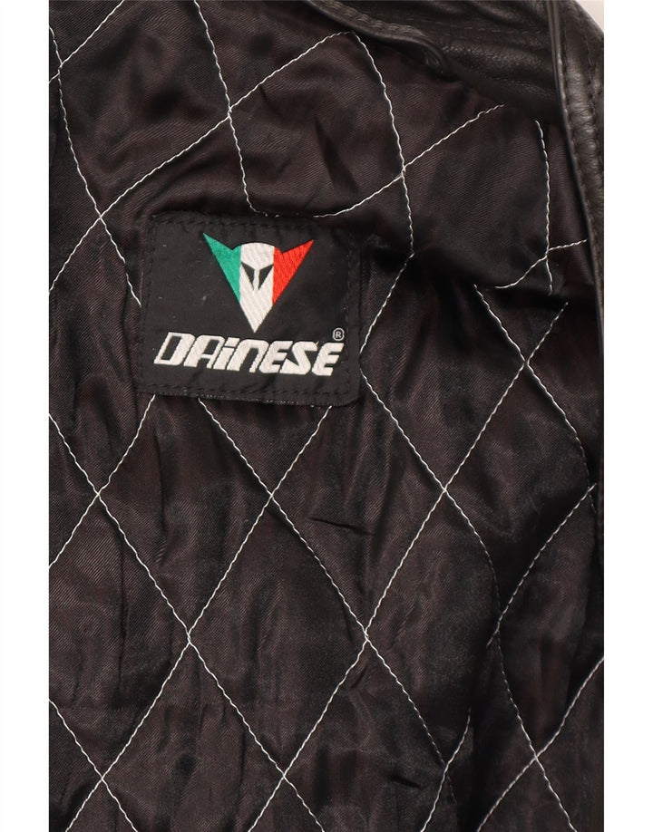 Мужская кожаная куртка Dainese IT 52, большая черная кожа
