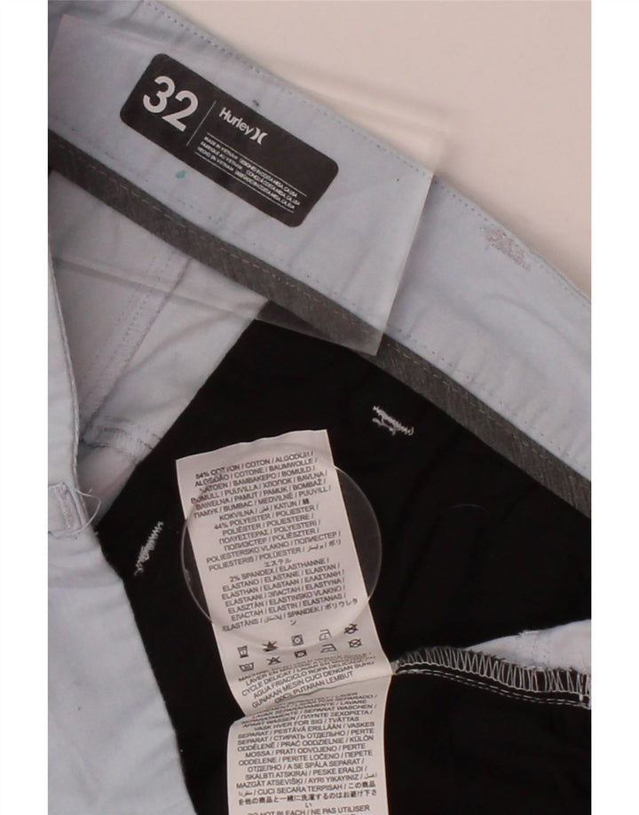 HURLEY Mens Chino Shorts Medium W32 Blue Cotton Vintage Hurley and Second-Hand Hurley from Messina Hembry 