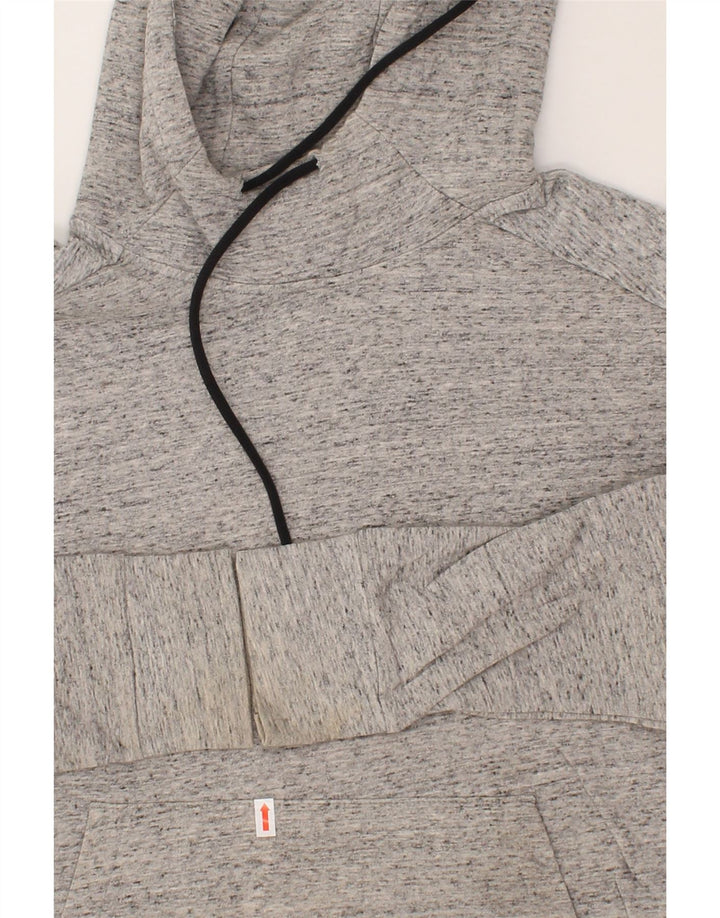 ADIDAS Womens Hoodie Jumper Small Grey Flecked Vintage Adidas and Second-Hand Adidas from Messina Hembry 