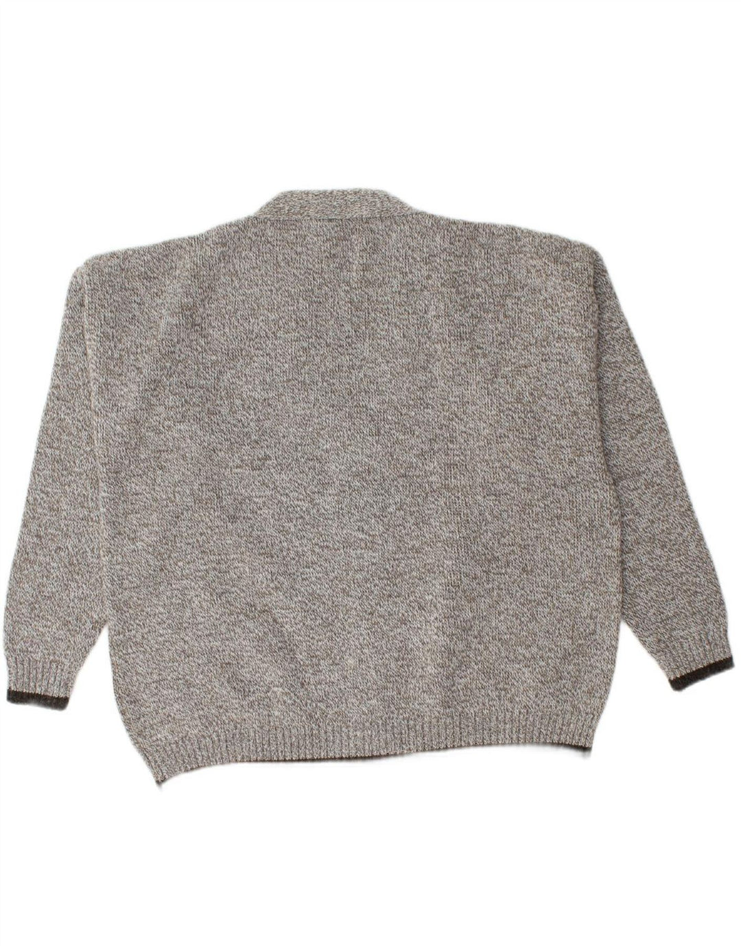 PROJECT Mens Loose Fit Cardigan Sweater Medium Green Flecked Wool