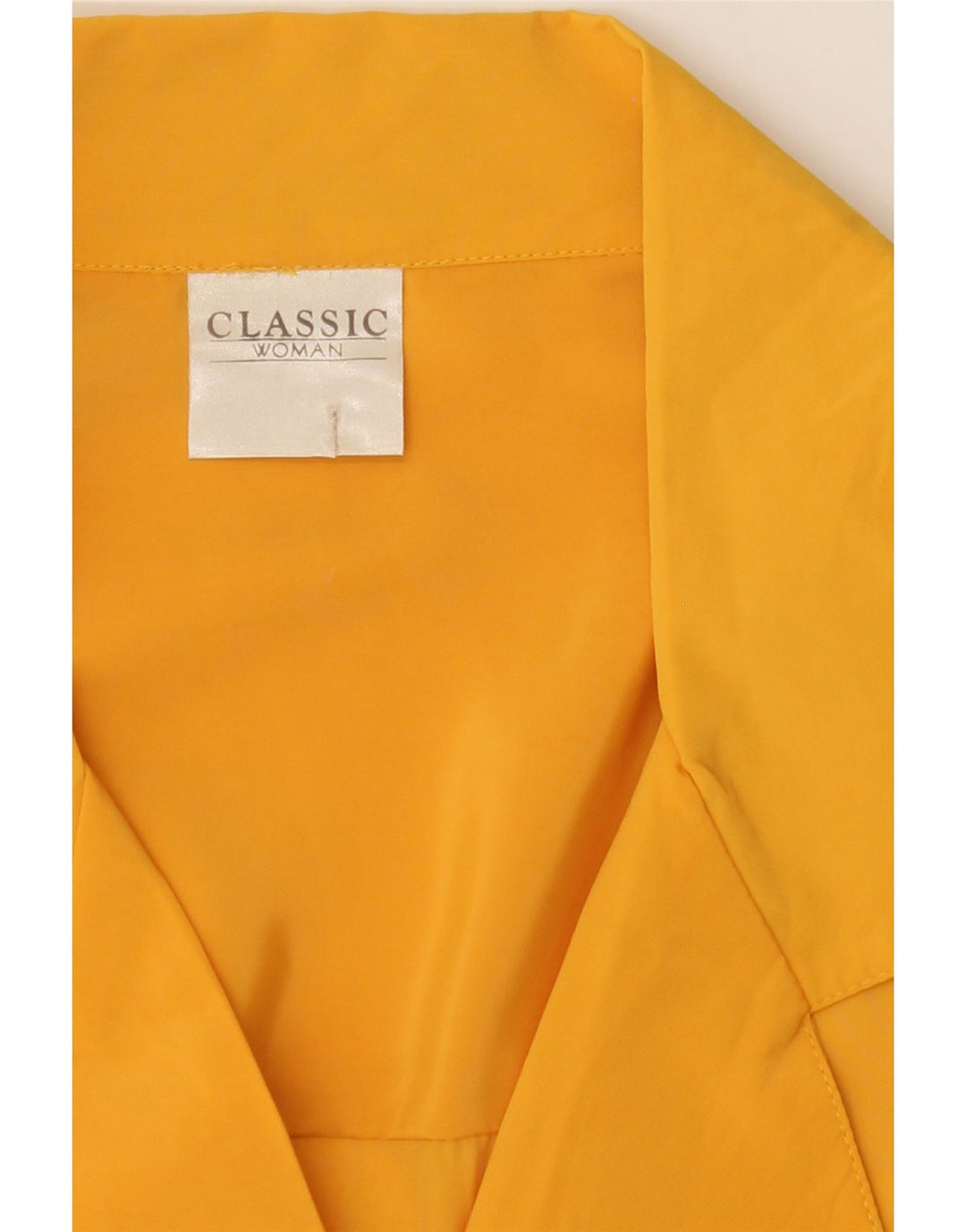 CLASSIC Womens Long Sleeve Shirt Dress US 12 Large Yellow Polyester Vintage CLASSIC and Second-Hand CLASSIC from Messina Hembry 
