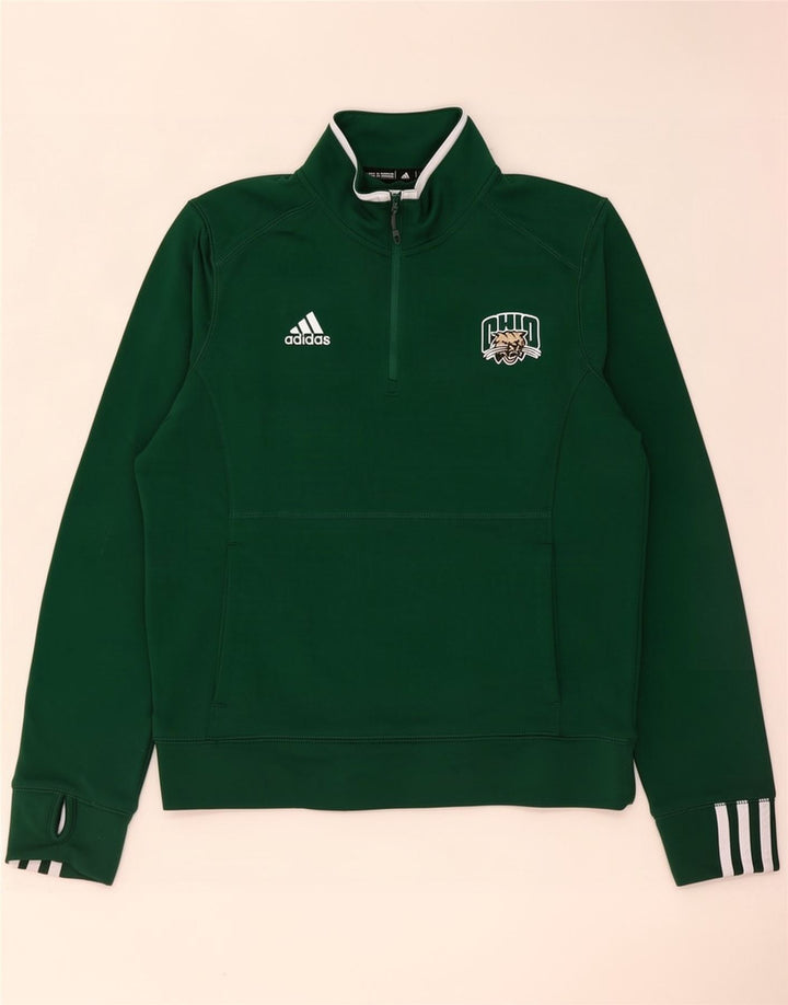 Adidas Mens Ohio Толстовка с воротником на молнии Средний Зеленый