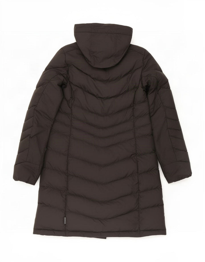 Женское стеганое пальто с капюшоном Jack Wolfskin UK 10/12, средний черный полиэстер