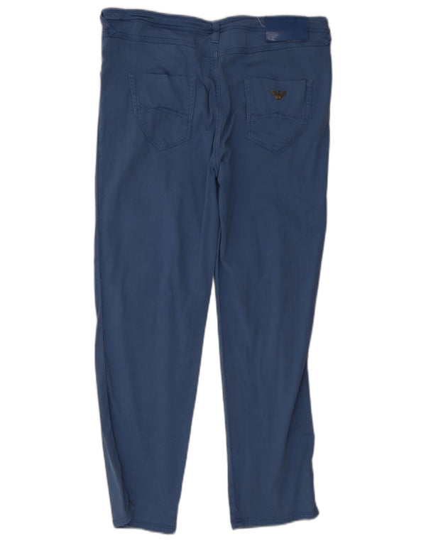 Женские укороченные джинсы Armani W31 L26 Синие модальные