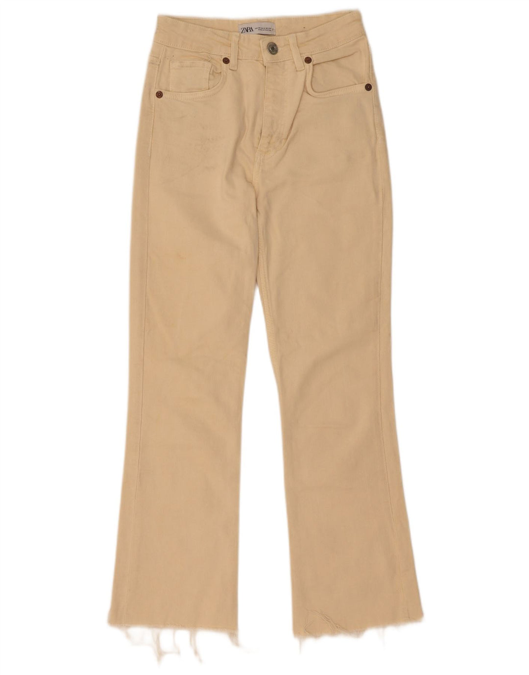 Женские джинсы Zara Bootcut EU 34 2XS W24 L27 Бежевые