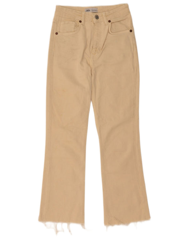 Женские джинсы Zara Bootcut EU 34 2XS W24 L27 Бежевые