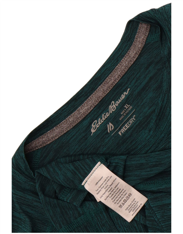 Мужской топ Eddie Bauer с длинным рукавом XL, зеленый крапчатый полиэстер