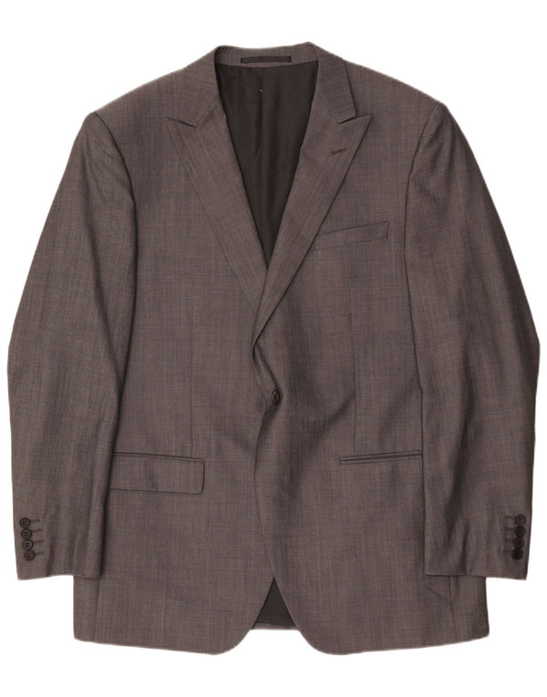 Мужской пиджак Marks & Spencer Autograph 1 Button UK 42, большой серый шерстяной
