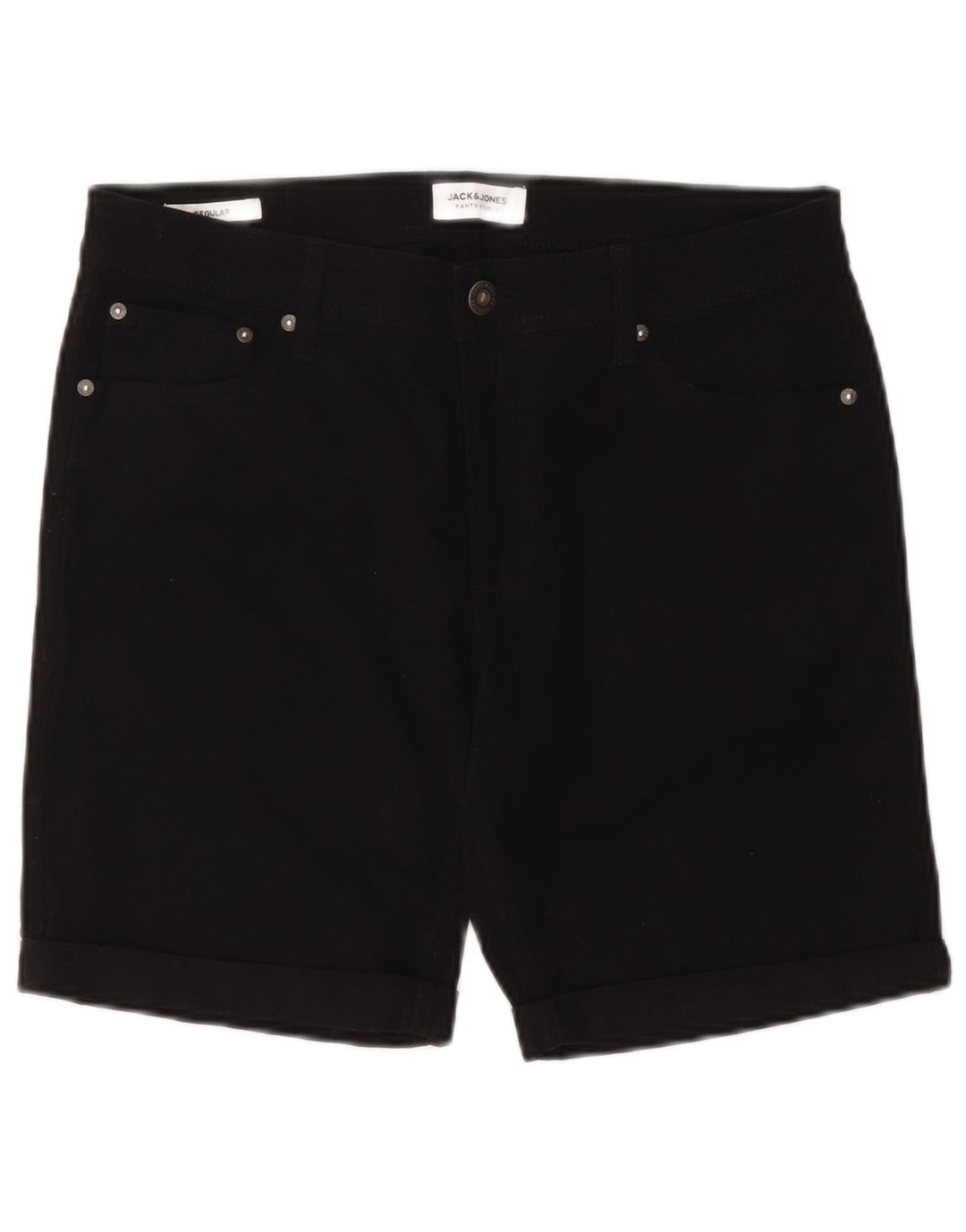Мужские повседневные шорты Jack & Jones Regular W32, черные, хлопковые