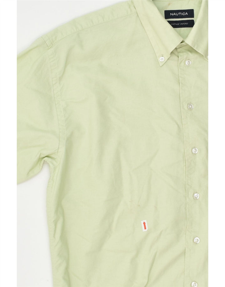 NAUTICA Mens Shirt Size 16 Large Green Cotton | Vintage Nautica | Thrift | Second-Hand Nautica | Used Clothing | Messina Hembry 