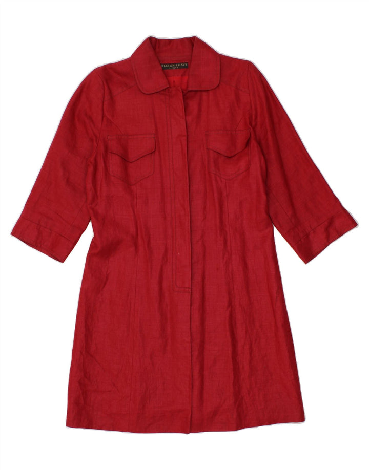 GILLIAN LEAVY  Womens Overcoat UK 10 small Red Vintage Gillian Leavy and Second-Hand Gillian Leavy from Messina Hembry 