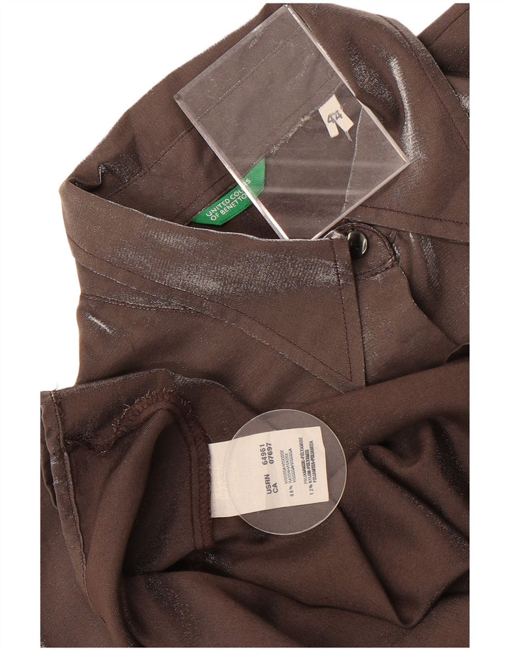 Женская Блузка-Рубашка Benetton IT 44 Средне-серая Вискоза