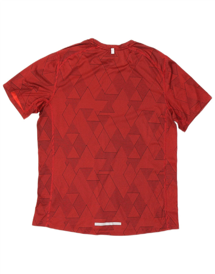Мужская футболка Nike Dri Fit, большая красная с геометрическим рисунком