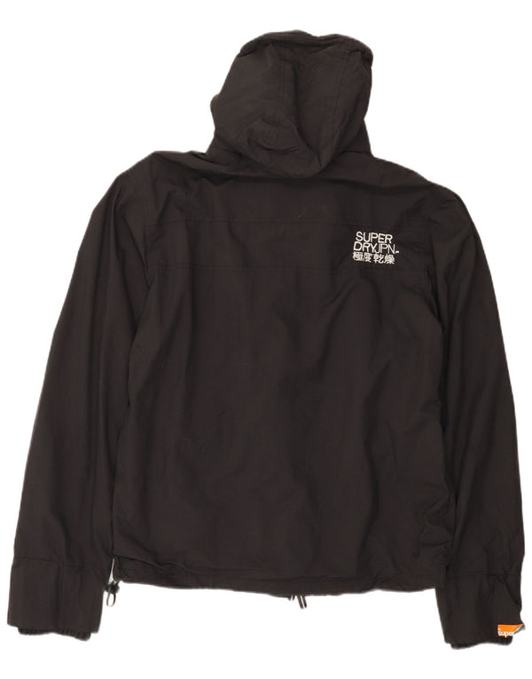 Мужская дождевик с капюшоном Superdry UK 40, большой черный нейлон