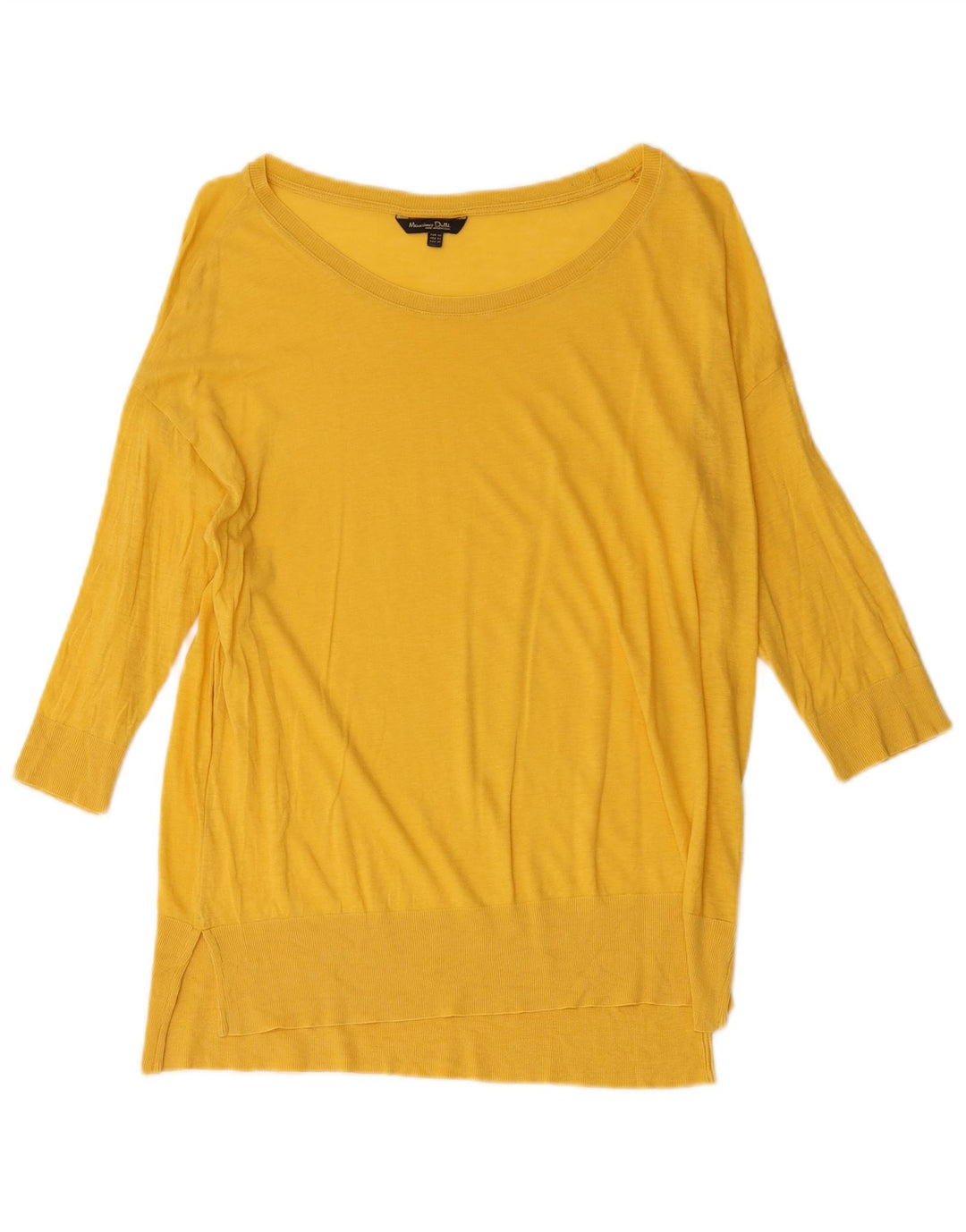 Женский топ Massimo Dutti с рукавом 3/4 UK 18 XL Желтый