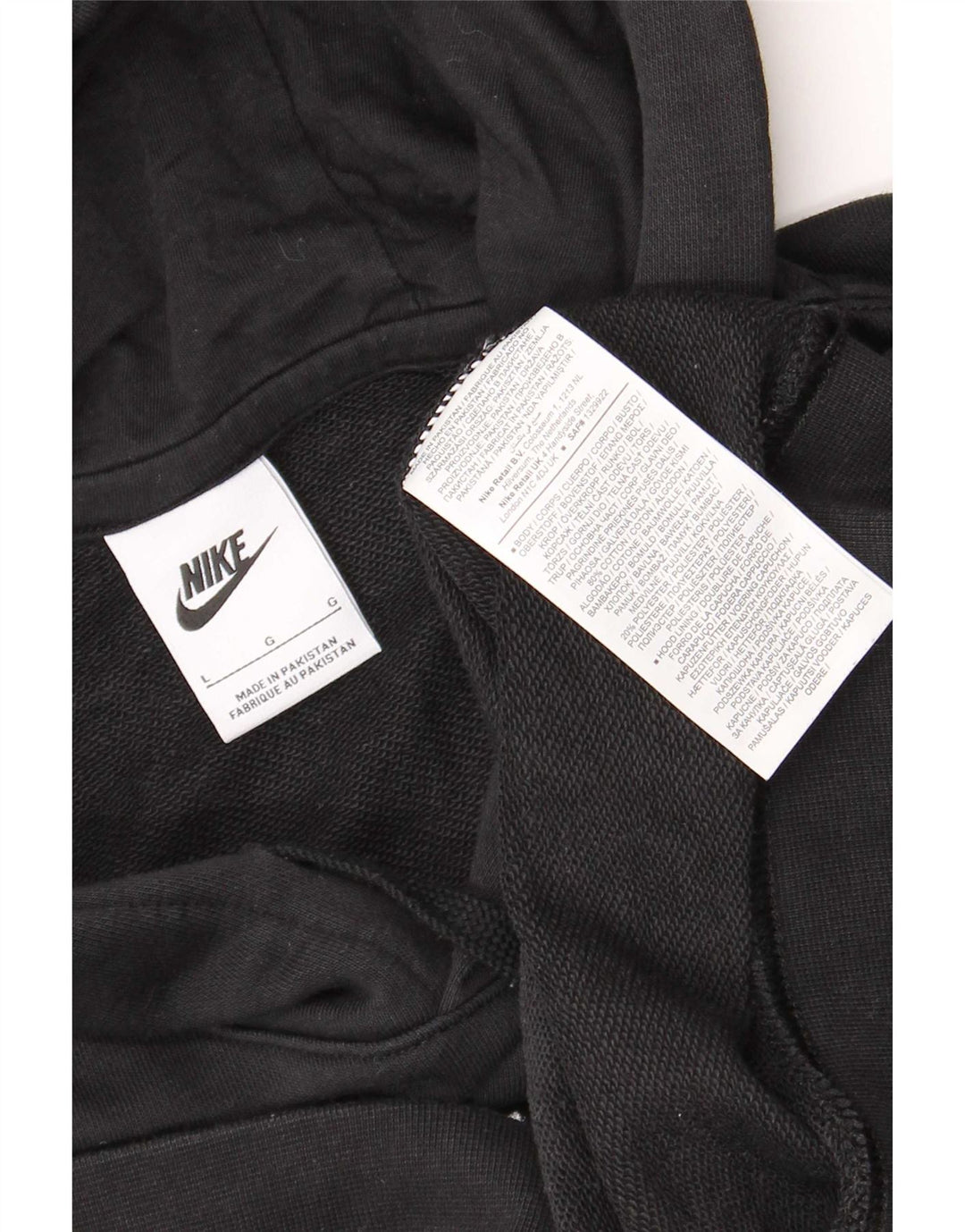 Мужской джемпер с капюшоном Nike, большой черный, хлопок