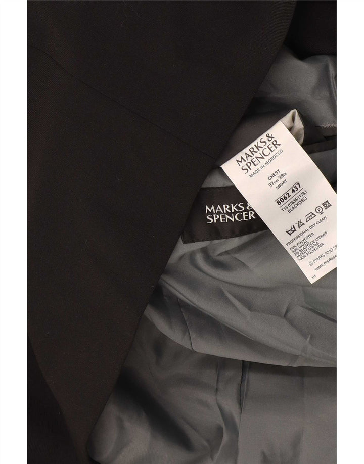 Мужской короткий пиджак на трех пуговицах Marks & Spencer UK 38, средний черный