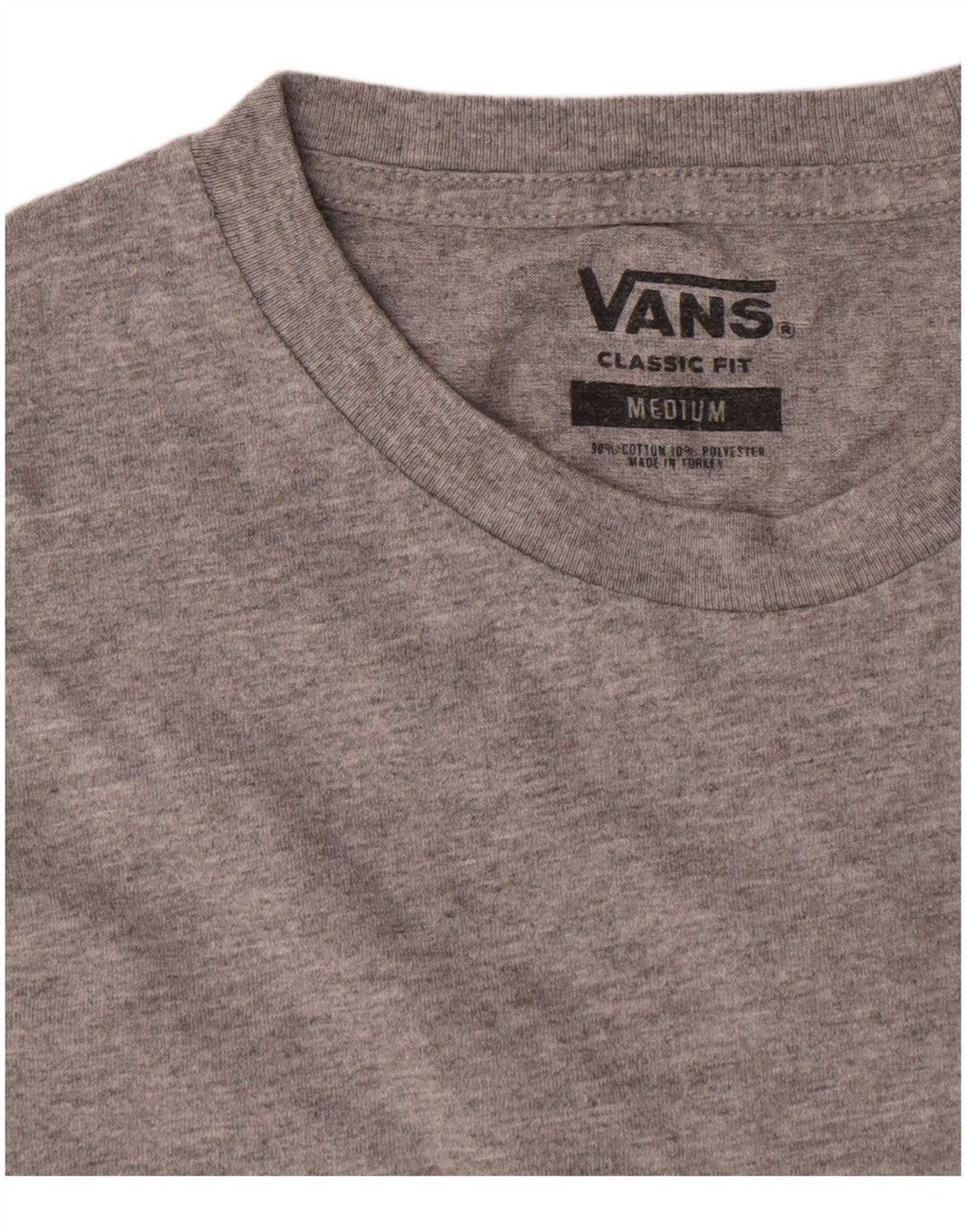 Мужской топ классического кроя Vans с длинными рукавами, средний серый хлопок в крапинку