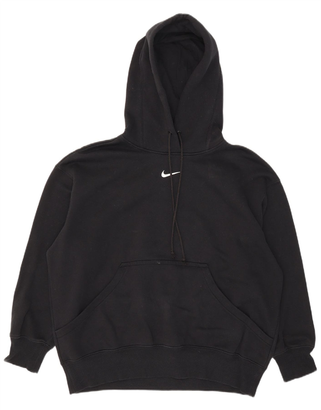Мужской джемпер с капюшоном Nike Oversized, маленький черный, хлопковый