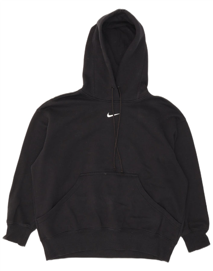 Мужской джемпер с капюшоном Nike Oversized, маленький черный, хлопковый