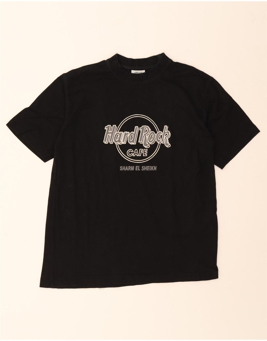 HARD ROCK CAFE Womens Graphic T-Shirt Top UK 14 Medium Black Vintage Hard Rock Cafe and Second-Hand Hard Rock Cafe from Messina Hembry 
