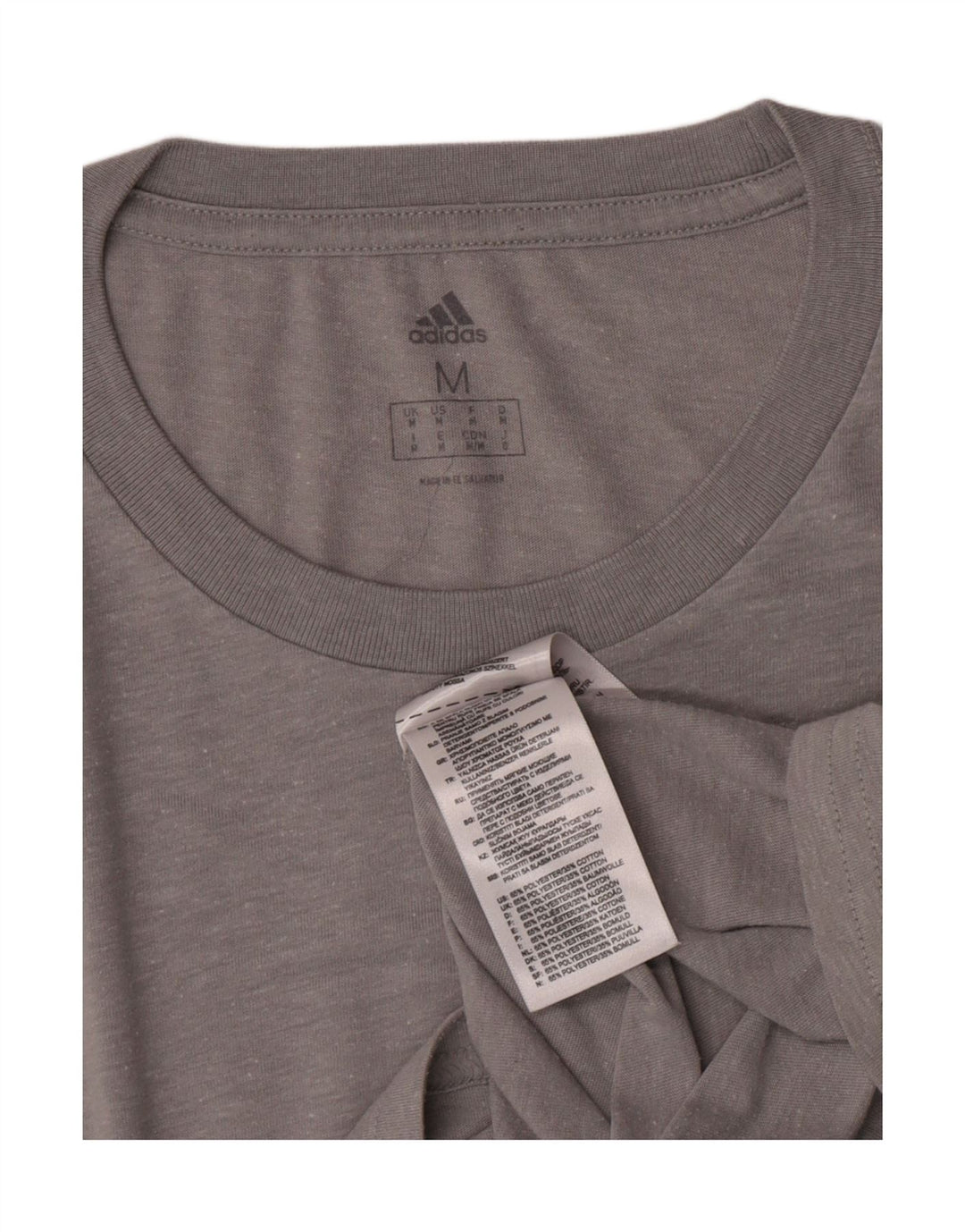 Мужская футболка Adidas Top Medium Grey из полиэстера